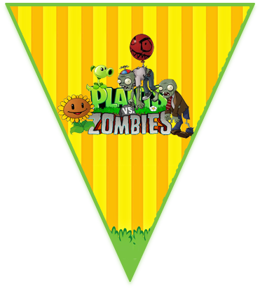 paraguita candy PLANTAS VS ZOMBIS kit imprimible