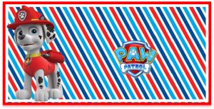 Kit imprimible candy bar Marshall Paw Patrol