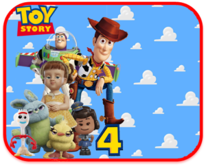 Kit imprimible candy bar Toy Story 4 para eventos
