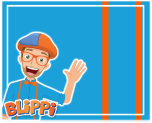 Kit imprimible candy bar Blippi para fiestas y cumpleaños