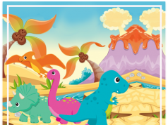 Kit imprimible candy bar Dinos Tiernos para fiestas y cumpleaños alfajores-candy bar DINOS TIERNOS kit imprimible