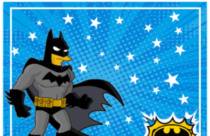 Kit imprimible candy bar Batman Animado para fiestas y cumpleaños alfajores-candy bar BATMAN ANIMADO kit imprimible