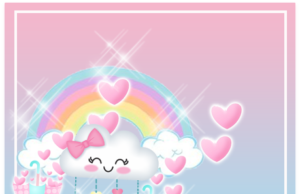 Kit imprimible candy bar Lluvia de Amor 3 para fiestas y cumpleaños alfajores -candy bar LLUVIA DE AMOR 3 kit imprimible