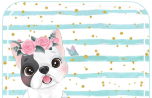 Kit imprimible candy bar Bulldog Francés Nena para fiestas y cumpleaños alfajores2-candy bar BULLDOG FRANCES NENA kit imprimible