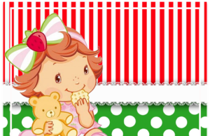 Kit imprimible candy bar Frutillita Bebé para fiestas y cumpleaños alfajores-candy bar FRUTILLITA BEBE kit imprimible