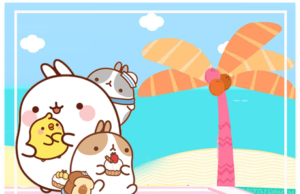 Kit imprimible candy bar Molang para fiestas y cumpleaños alfajores-candy bar MOLANG kit imprimible
