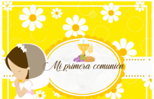 Kit imprimible candy bar Mi Primera Comunión para fiestas y cumpleaños alfajores-candy bar PRIMERA COMUNION NENA kit imprimible