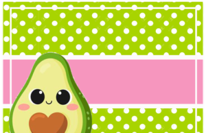 Kit imprimible candy bar Aguacate para fiestas y cumpleaños alfajores-candy bar AGUACATE kit imprimible