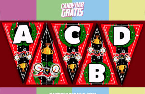 Kit imprimible Banderines Motocross para descargar – Candybargratis