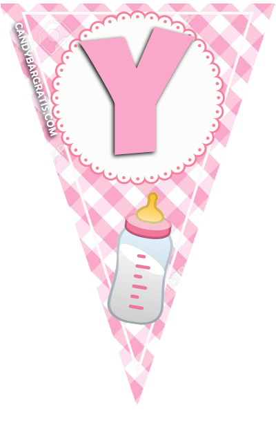Candy bar BABY SHOWER NENA kit imprimible BANDERIN LETRA Y