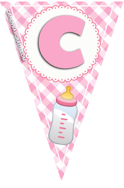 Candy bar BABY SHOWER NENA kit imprimible BANDERIN LETRAC