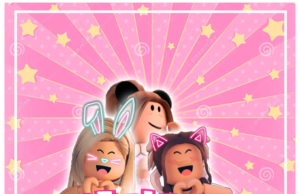 Kit imprimible candy bar Roblox Nena para fiestas y cumpleaños alfajores-candy bar ROBLOX NENA kit imprimible