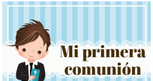 alfajores-candy bar MI PRIMERA COMUNION NENE kit imprimible