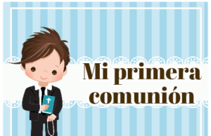 Kit imprimible candy bar Mi Primera Comunión 2 para fiesta Religiosa alfajores-candy bar MI PRIMERA COMUNION NENE kit imprimible