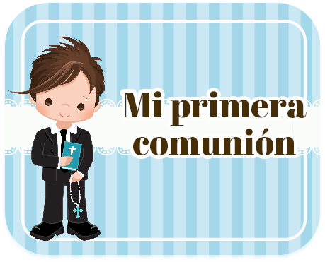 alfajores2-candy bar MI PRIMERA COMUNION NENE kit imprimible