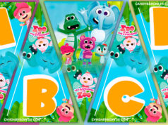 Kit imprimible Banderines Las Canciones del Zoo para descargar