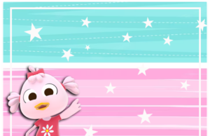 Kit imprimible candy bar Patita Lulu para fiestas y cumpleaños alfajores-candy bar PATITA LULU kit imprimible