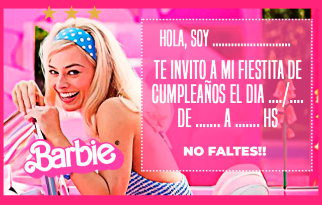 Kit imprimible candy bar Barbie la Pelicula para fiestas y cumpleaños ...