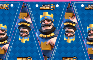 Kit imprimible Banderines Clash Royale Rey gratis MINIATURA CLASH-ROYALE-REY-