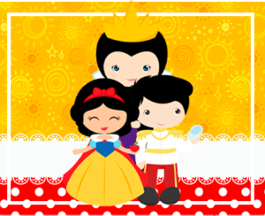 Kit imprimible gratis Blancanieves y el Principe candy bar