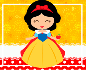Kit imprimible gratis Blancanieves Animada ojitos Cerrados candy bar
