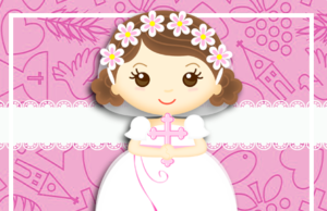Kit imprimible gratis Comunión Niña Tiara Flores candy bar alfajores3-candy-bar-COMUNION NIÑA TIARA FLORES kit-imprimible