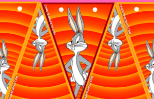 Kit imprimible Banderines Bugs Bunny gratis banderines-bugs-bunny-miniatura