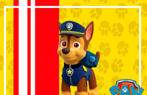 Kit imprimible gratis Paw Patrol (Patrulla Canina) Chase candy bar alfajores3-candy-bar-PAW PATROL PERSONAJES CHASE kit-imprimible