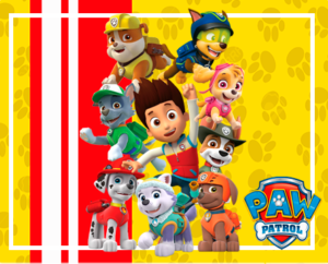 Kit imprimible gratis Paw Patrol (Patrulla Canina) candy bar