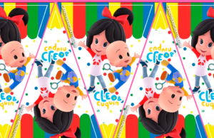 Kit imprimible Banderines Cleo y Cukin gratis Cleo y Cukin kit imprimible PNG banderines gratis
