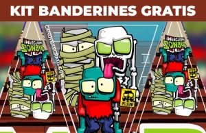 Kit imprimible Banderines Zombie Infection gratis KIT IMPRIMIBLE BANDERINES ZOMBIE INFECTION GRATIS