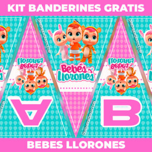 Kit imprimible Banderines Bebes Llorones gratis