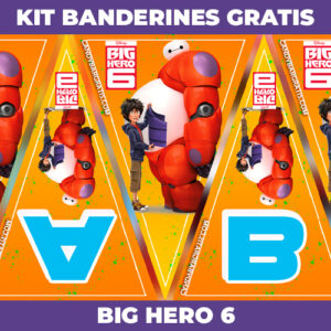 Kit imprimible Banderines Big Hero 6 gratis