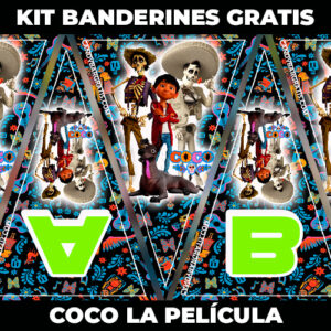 Kit imprimible Banderines Coco La Pelicula gratis