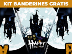 Kit imprimible Banderines Halloween 2023 gratis KIT IMPRIMIBLE GRATIS BANDERINES HALLOWEEN
