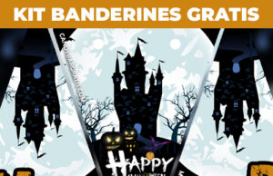 Kit imprimible Banderines Halloween 2023 gratis KIT IMPRIMIBLE GRATIS BANDERINES HALLOWEEN