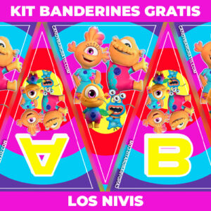 Kit imprimible Banderines Los Nivis gratis