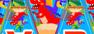 KIT IMPRIMIBLE GRATIS BANDERINES MUNDO DINO