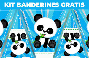 Kit imprimible Banderines Osito Panda gratis KIT IMPRIMIBLE GRATIS BANDERINES OSITO PANDA
