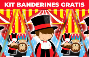 Kit imprimible Banderines Circo gratis KIT IMPRIMIBLE GRATIS BANDERINES TEMATICA CIRCO