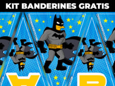 KIT IMPRIMIBLE GRATIS BANDERINES batman ANIMADO