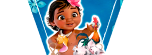banderines-MOANA BABY-letra-Ñ