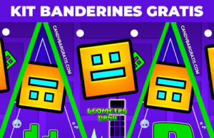 Kit imprimible Banderines Geometry Dash gratis KIT IMPRIMIBLE GRATIS BANDERINES GEOMETRY DASH