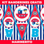 Kit imprimible Banderines Marinerito gratis