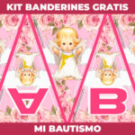 Kit imprimible Banderines Mi Bautismo gratis