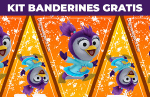 Kit imprimible Banderines Pinguina Summer gratis KIT IMPRIMIBLE GRATIS BANDERINES PINGUINA SUMMER