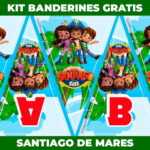 Kit imprimible Banderines Santiago de Mares gratis