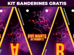 Kit imprimible Banderines Five Nights at Freddy’s Movie gratis