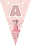 Banderin letra A Angelina Ballerina imprimible gratis Banderin letra A Angelina Ballerina imprimible gratis
