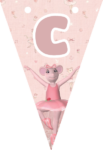 Banderin letra C Angelina Ballerina imprimible gratis Banderin letra C Angelina Ballerina imprimible gratis